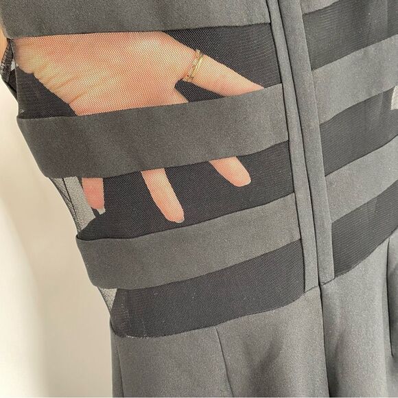 Koton Women’s Round Neck Sleeveless Maxi Tulle Dress size 6 Black Cut Out - Picture 5 of 10